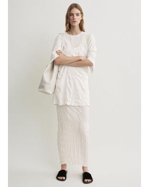 TOTEME Crinkled Knit Skirt - Natural