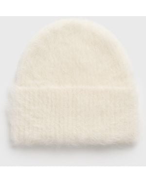 TOTEME Alpaca Knit Beanie - White