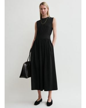 TOTEME Sleeveless Cotton Tee Dress - Black