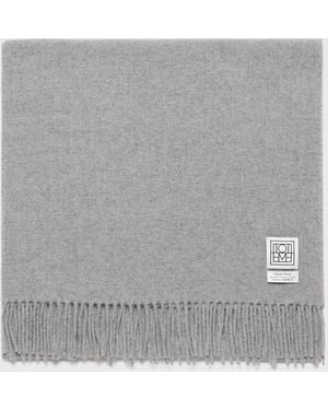 TOTEME Classic Wool Scarf Light Mélange - Grey