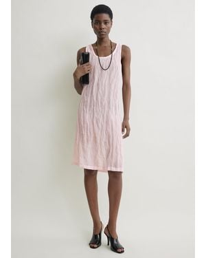TOTEME Crinkled Gauze Tank Dress - Pink