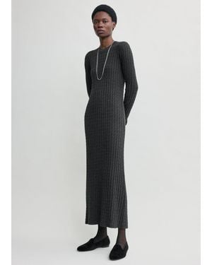 TOTEME Cable Knit Dress Charcoal - Multicolor