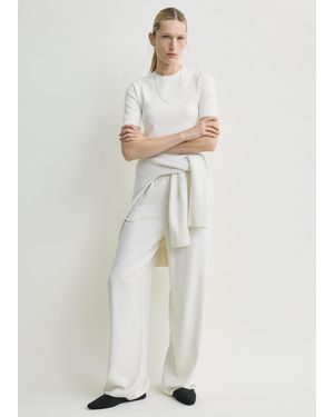 TOTEME Monogram Flannel Pj Bottoms - White