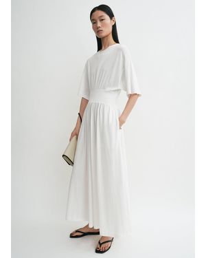 TOTEME Cotton Silk Tee Dress - White