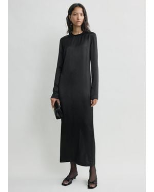 TOTEME Long Satin Dress - Black