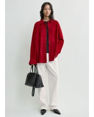 TOTEME Soft Suede Overshirt - Red