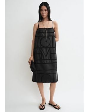 TOTEME Monogram Silk Dress - Black