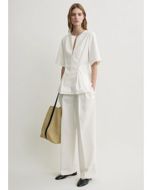 TOTEME Tailored Cotton Top - White