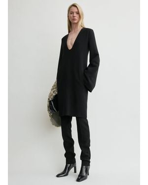 TOTEME Short Bell-Sleeve Dress - Black
