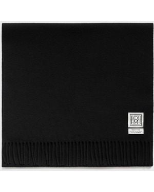 TOTEME Classic Wool Scarf - Black