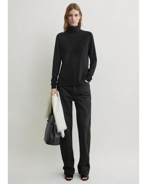 TOTEME High-Neck Jersey Top - Black
