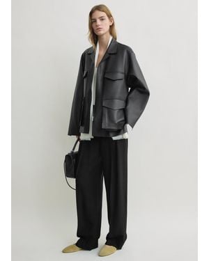 TOTEME Army Leather Jacket - Black