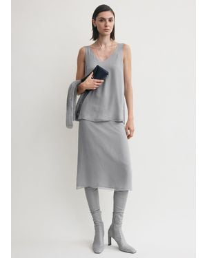 TOTEME Chiffon Slip Top - Gray