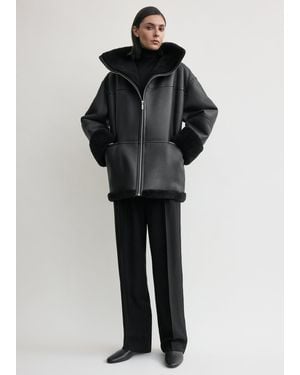TOTEME Signature Shearling Jacket - Black