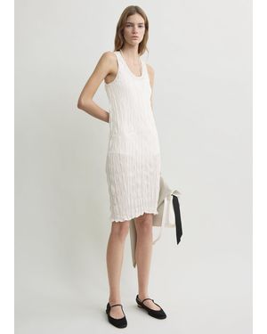 TOTEME Crinkled Knit Tank Dress - Natural