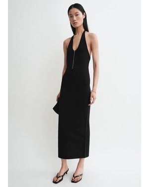 TOTEME Compact Knit Halter Dress - Black