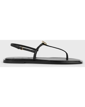 TOTEME T-Strap Nappa Sandals - White
