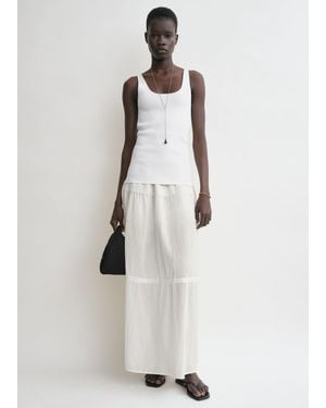 TOTEME Drawstring Skirt - White