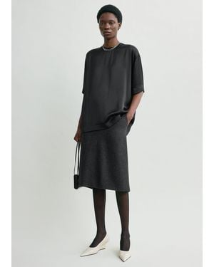 TOTEME Twill Suit Skirt Charcoal - Multicolor