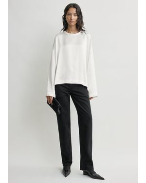 TOTEME Boxy Satin Top - White