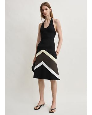 TOTEME Chevron Stripe Skirt - White