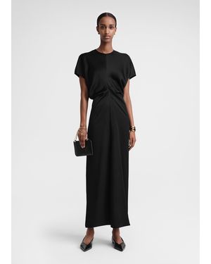 TOTEME Slouch Waist Dress - Black