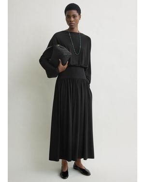 TOTEME Boatneck Jersey Dress - Black
