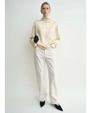 TOTEME Slouch-Neck Blouse - Natural