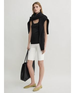 TOTEME Capri Knit Shorts - White