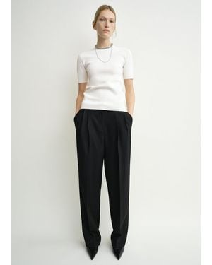 TOTEME Double-Pleat Tailored Pants - White