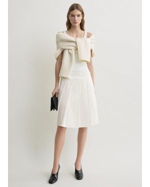 TOTEME Beaded Pleat Skirt - Natural