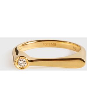 TOTEME Signet Diamond Midi Ring 18Kt - White