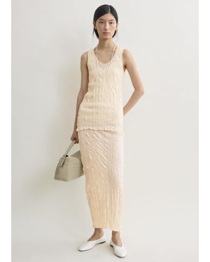 TOTEME Crinkled Knit Tank - Natural