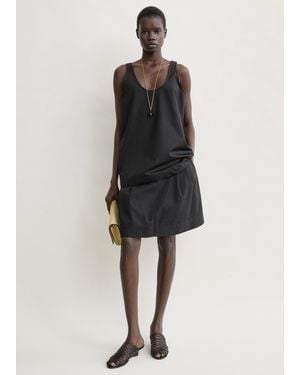 TOTEME Scoop Poplin Tank - Black