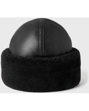 TOTEME Shearling Winter Hat - Black