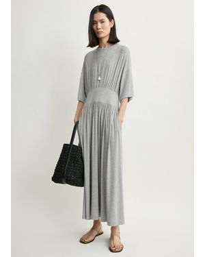 TOTEME Jersey Tee Dress Pale Mélange - White