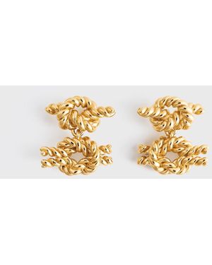 TOTEME Rope Knot Earrings - White