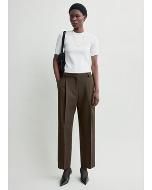 TOTEME Pleated Straight Trousers - White