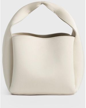 TOTEME Petite Satin Bucket Bag - Natural