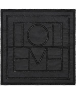 TOTEME Monogram Crochet Silk Scarf - Black