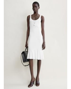 TOTEME Fluted Hem Dress - White