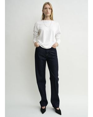TOTEME Twisted Seam Denim Full Length - White