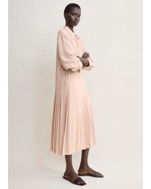 TOTEME Pleated Shirtdress - Natural