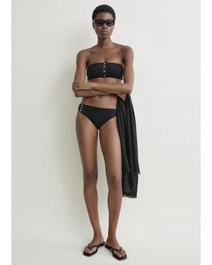 TOTEME Ribbed Strapless Bikini Top - Black