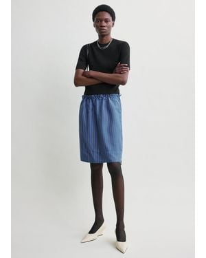 TOTEME Striped Mini Skirt - Blue