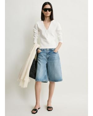 TOTEME Denim Board Shorts - Blue