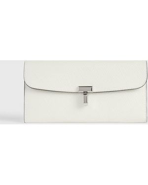 TOTEME T-Lock Palmellato-Patent Wallet - Natural
