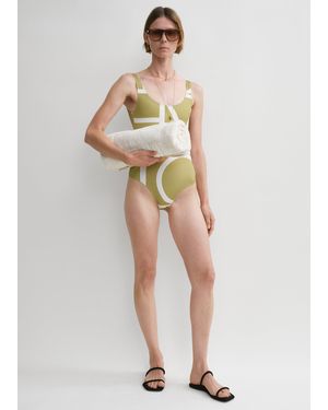 TOTEME Monogram Swimsuit Melon/Ecru - White