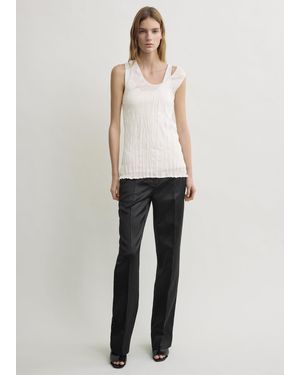 TOTEME Crinkled Knit Tank - White