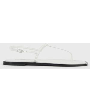 TOTEME T-Strap Nappa Sandals - White
